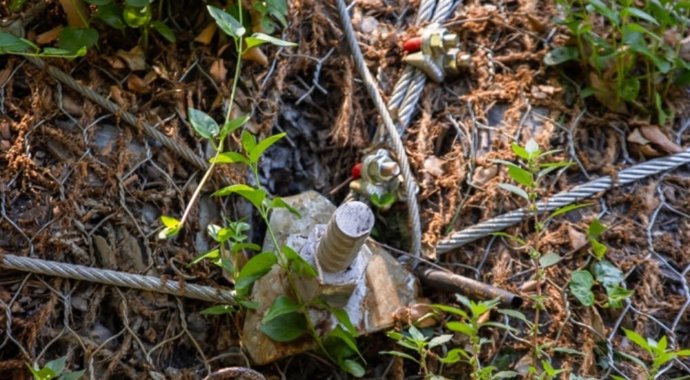 Una de las actuaciones en los taludes