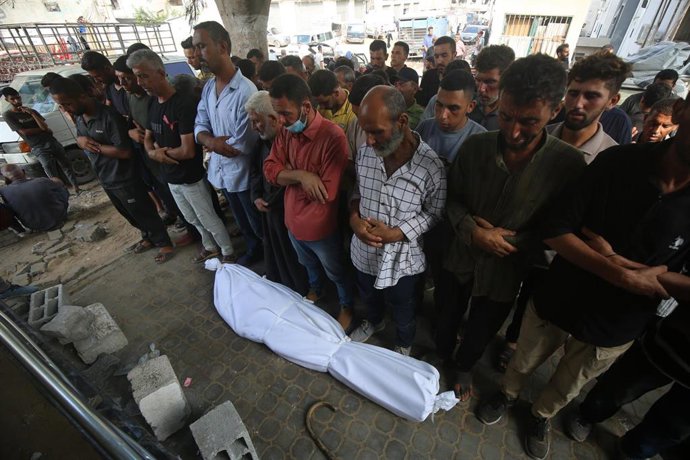 Un cadáver recibido en el Hospital Al Shifa de la Franja de Gaza