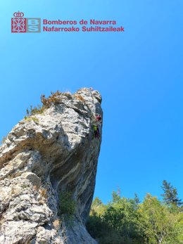 Rescatado un escalador en la vía ferrata de Vidángoz.