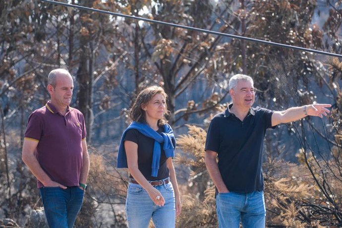 La conselleira de Medio Ambiente e Cambio Climático, Ángelez Vázquez, en una visita al Tecor de Dozón (Pontevedra), a 23 de agosto de 2025.
