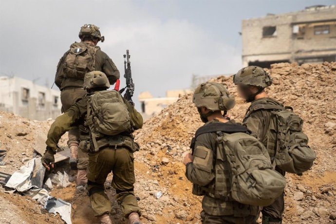 Militares israelíes en la Franja de Gaza