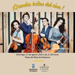 Cartel del concierto de la Fundación García Fajer en Estepona.