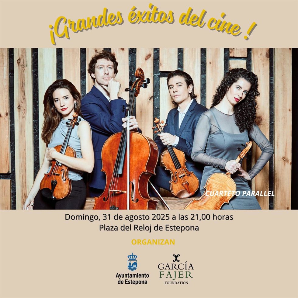 Cartel del concierto de la Fundación García Fajer en Estepona.
