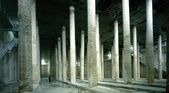 Un depósito de agua en Barcelona