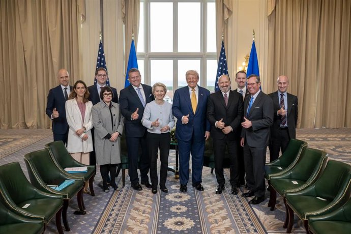 Ursula von der Leyen y Donald Trump pactan en Turnberry (Escocia) el acuerdo comercial entre la UE y EEUU
