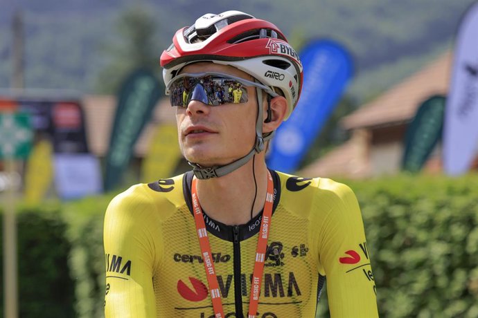 Archivo - Jonas VINGEGAARD, Equipe Visma | Lease a Bike, durante o Critérium du Dauphiné 2025, evento de ciclismo, Etapa 7, Grand-Aigueblanche > Valmeinier 1800 (131,6 Km) em 14 de junho de 2025 em Valmeinier, França - Foto Stefano Cavasino / DPPI