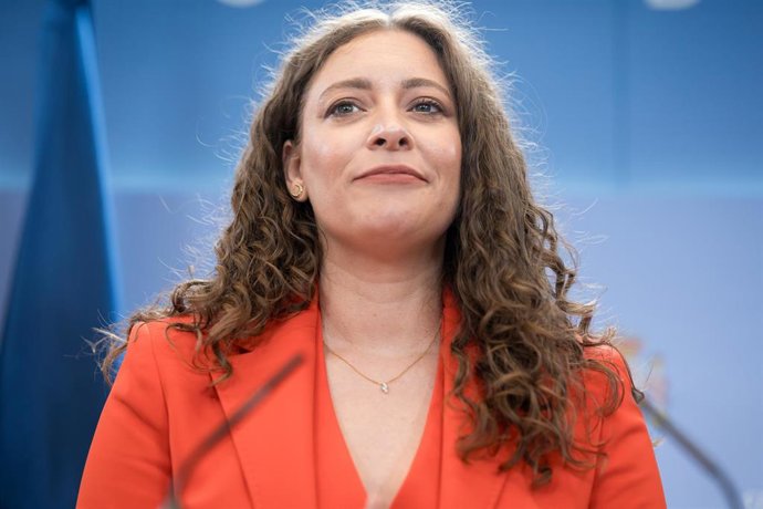 Archivo - Primera rueda de prensa de la portavoz del PP en el Congreso, Ester Muñoz, en el Congreso de los Diputados, a 8 de julio de 2025, en Madrid (España).