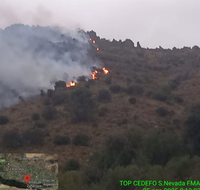 Incendio en el término municipal de Alhama de Granada.