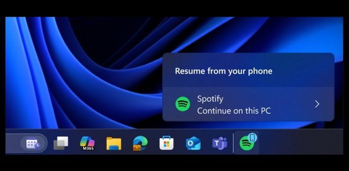 Notificar para continuar um aplicativo do celular no PC