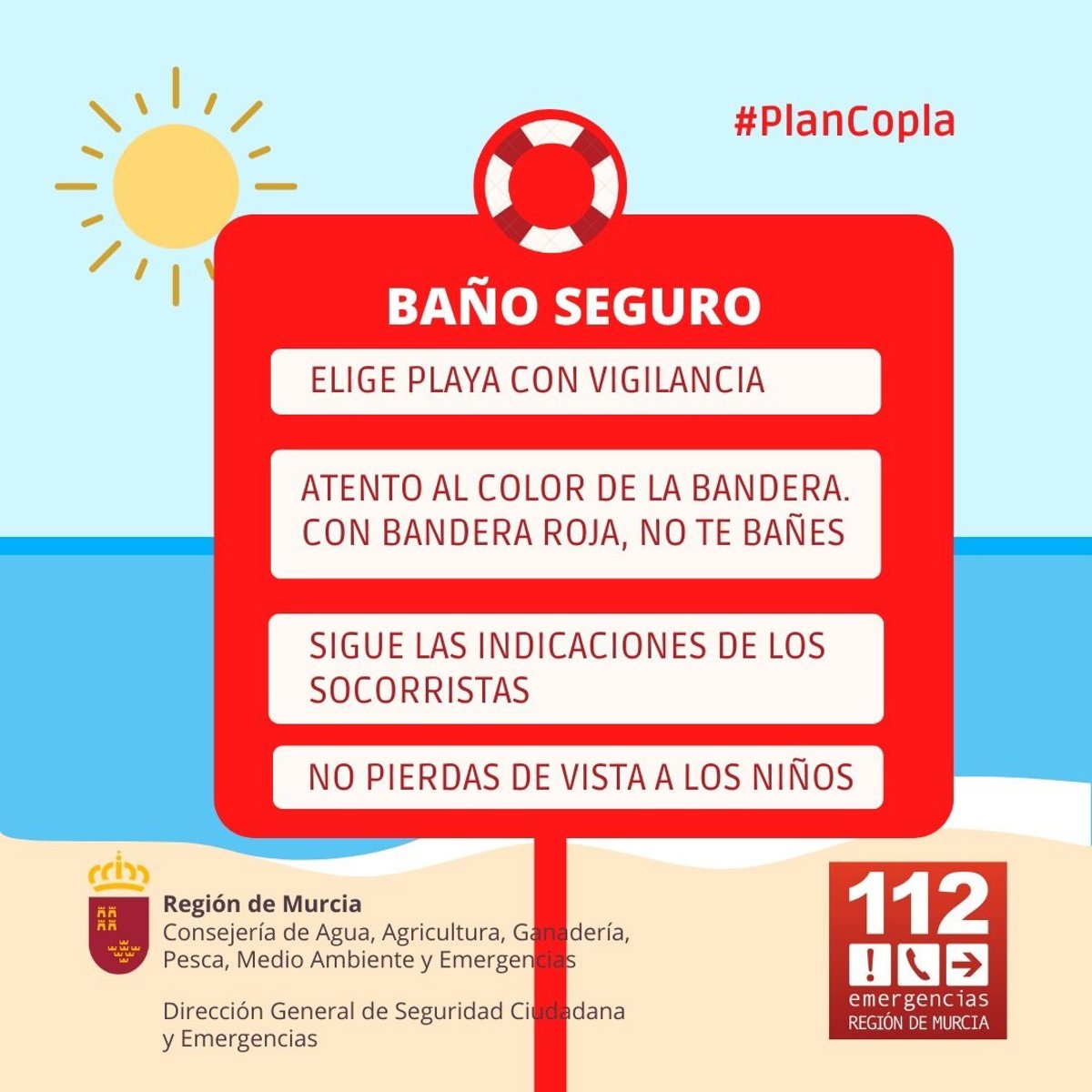 La bandera roja ondea este lunes en 11 playas de Cartagena y San Javier