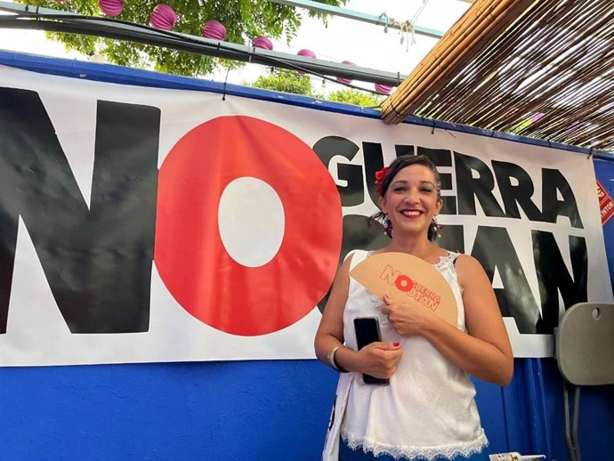 La concejala de Con Málaga, Toni Morillas, en la Feria de Málaga.