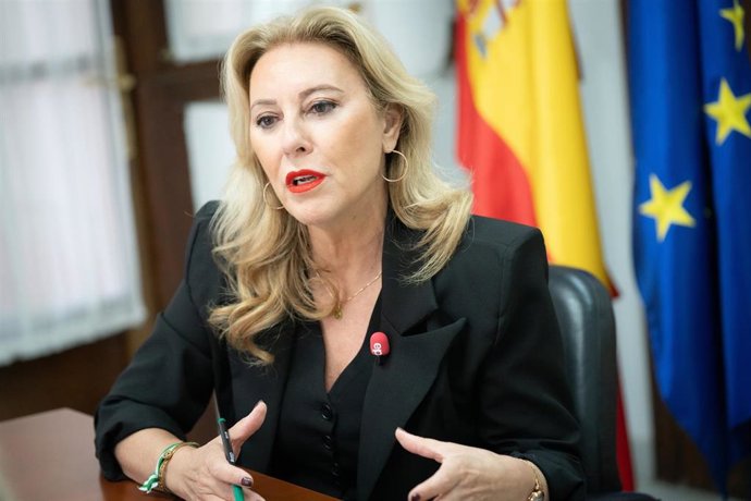 Imagen de Archivo-. La consejera de Economía y Hacienda y portavoz de Gobierno de la Junta de Andalucía, Carolina España, durante una entrevista concedida a Europa Press. A 05 de agosto de 2025, en Sevilla (Andalucía, España).