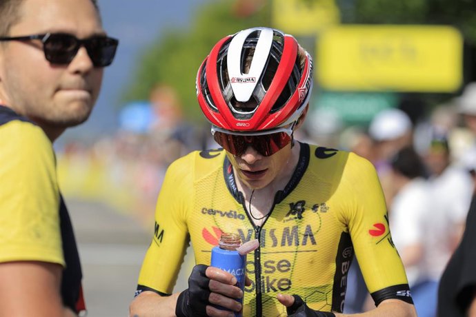 Archivo - Jonas VINGEGAARD, Equipe Visma | Lease a Bike, durante o Critérium du Dauphiné 2025, evento de ciclismo, Etapa 6, Valserhône > Combloux (126,7 Km) em 13 de junho de 2025 em Combloux, França - Foto Stefano Cavasino / DPPI