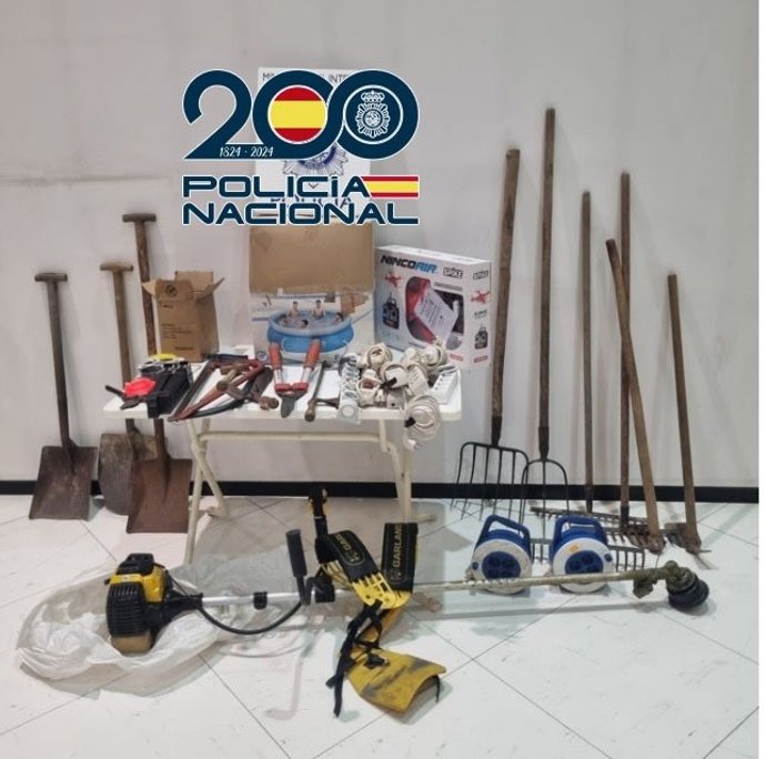 Material intervenido en la operación.