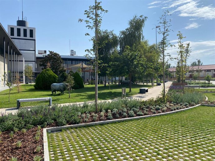 Bulevar en el recinto ferial de Salamanca.