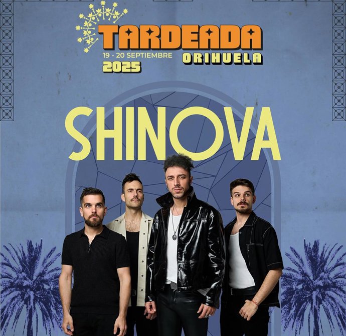 El grupo Shinova actuará el 20 de septiembre en el festival Tardeada en Orihuela (Alicante)
