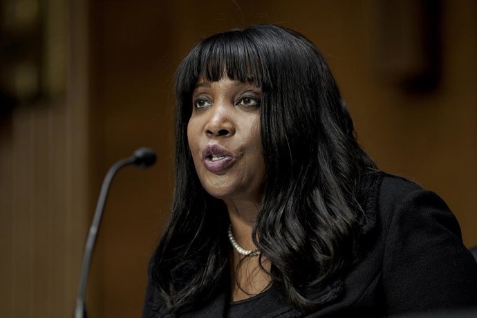 Archivo - February 3, 2022, Washington, District of Columbia, USA: Dr. Lisa DeNell Cook, of Michigan, nominated to be a Member of the Board of Governors of the Federal Reserve System, speaks before a Senate Banking, Housing and Urban Affairs Committee con