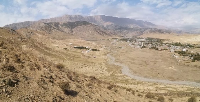 Vista do Vale Surkhandarya, onde está localizada a caverna Toda, no sul do Uzbequistão.