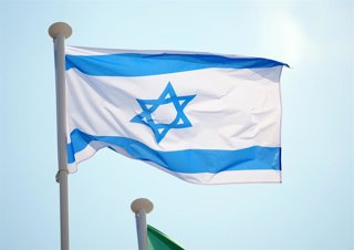 Archivo - Imagen de archivo de la bandera de Israel.