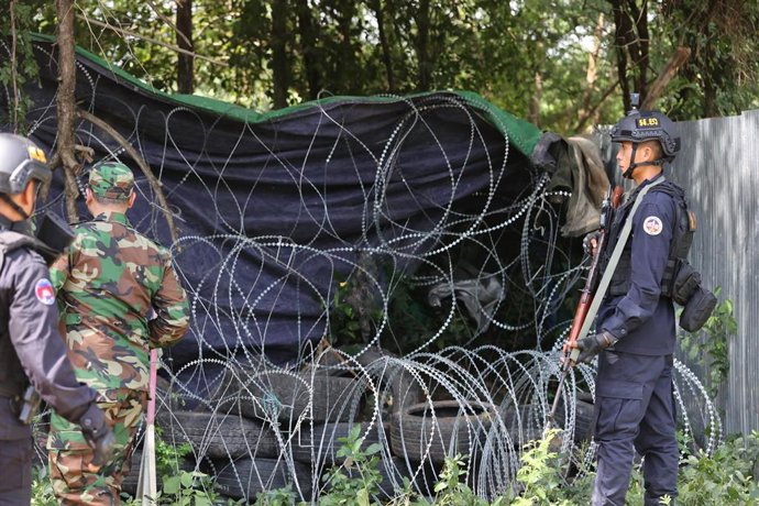 Imagen de archivo de tropas camboyanas en la frontera con Tailandia.