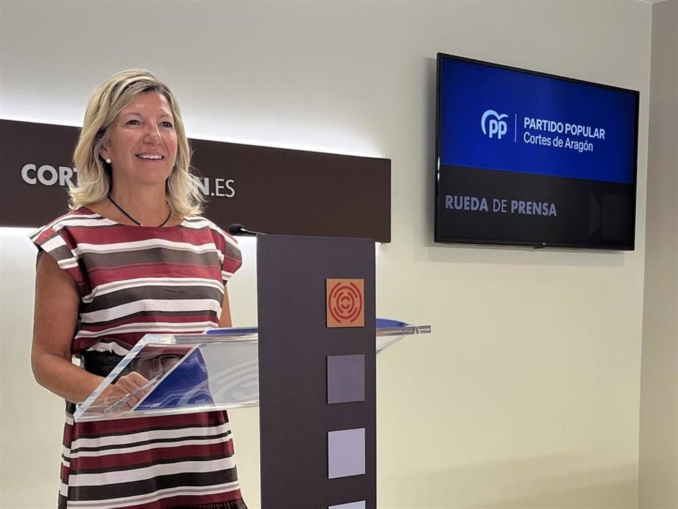 La diputada del PP en las Cortes de Aragón Blanca Puyuelo.