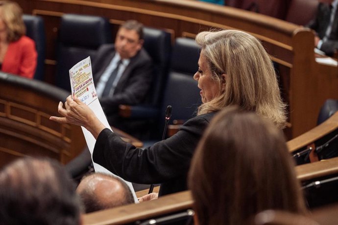 Archivo - La diputada del Partido Popular, Macarena Montesinos de Miguel.