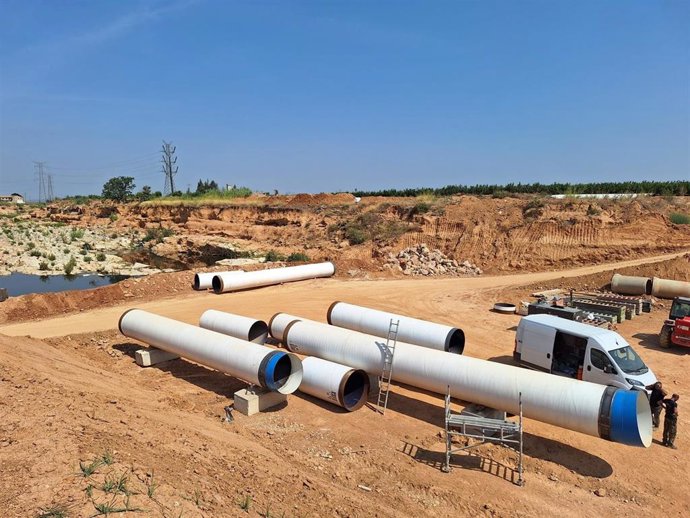 Las obras de emergencia en el canal Júcar-Turia entran en su fase final.