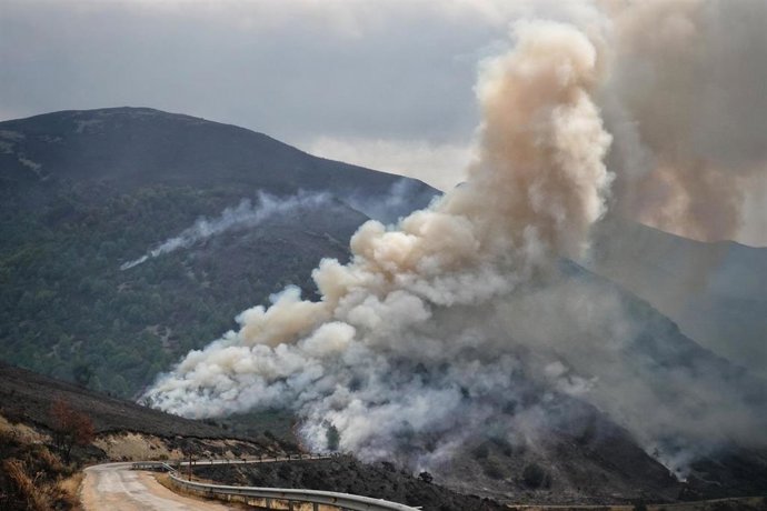 Vista del incendio de San Glorio.- Archivo