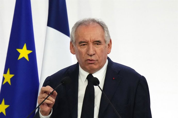 25 August 2025, France, Paris: French Prime Minister Francois Bayrou speaks during a press conference. Bayrou is to call a vote of confidence as lawmakers grapple over his austerity budget. Photo: Dimitar Dilkoff/AFP/dpa
