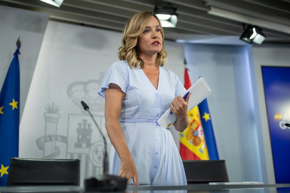 La ministra de Educación, Formación Profesional y Deporte y portavoz del Gobierno, Pilar Alegría,  