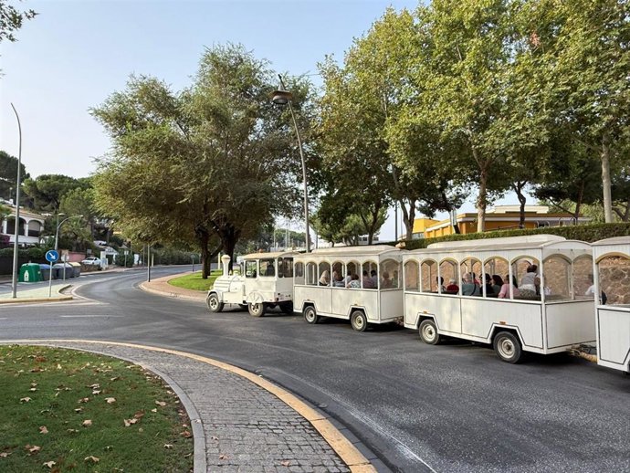 El tren turístico de Alcalá de Guadaíra (Sevilla).