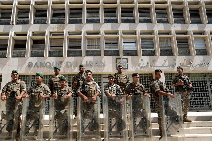 Archivo - Arquivo - Imagem de arquivo de soldados do Exército Libanês.