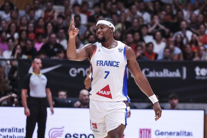 Guerschon Yabusele durante el amistoso entre España y Francia previo al Eurobasket 2025