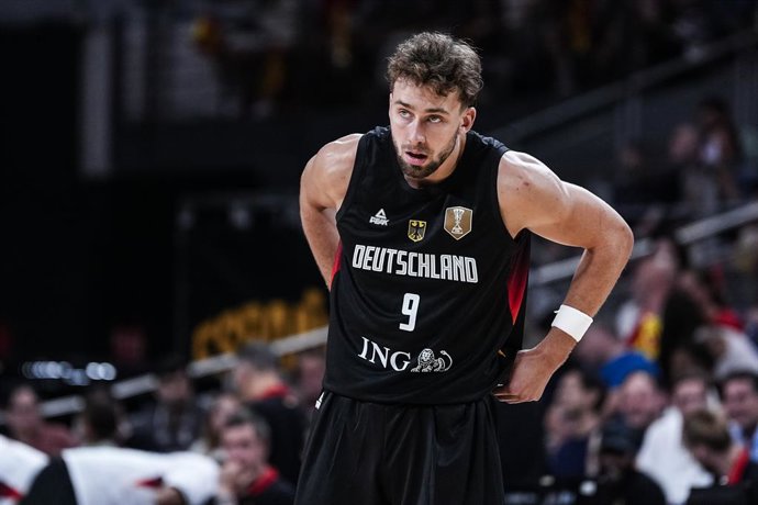 Franz Wagner of Germany looks on during City of Madrid Tournament, basketball match played between Spain and Germany at Madrid Arena on August 21, 2025 in Madrid, Spain.