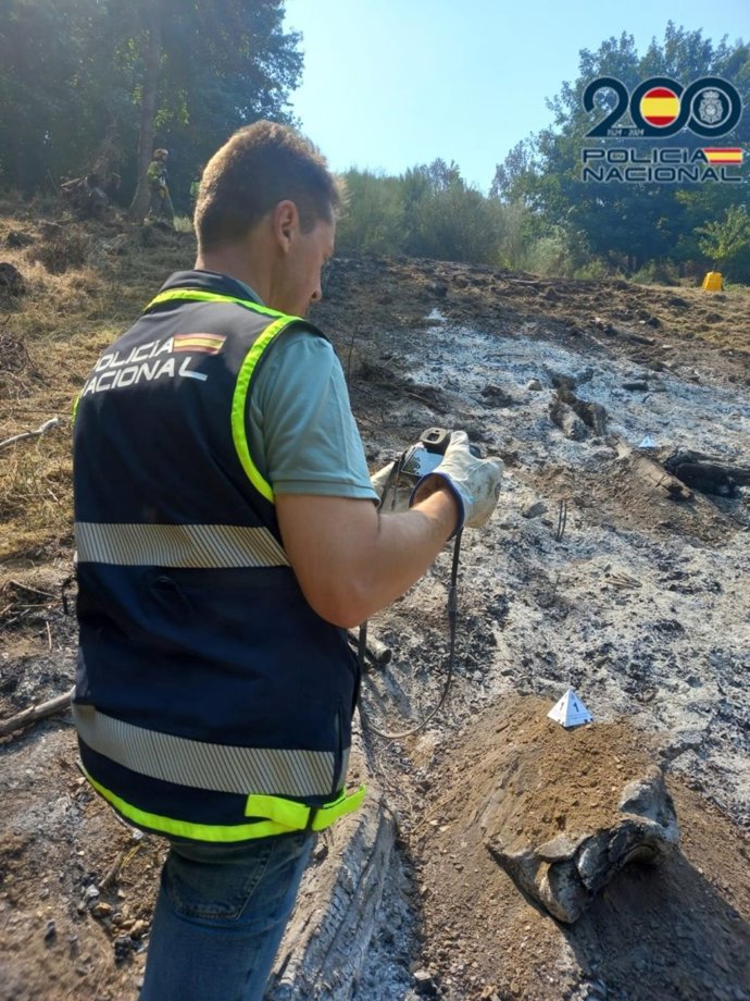 La Policía Nacional detiene en Bouzas (León) un vecino por provocar un conato de incendio con la quema de rastrojos