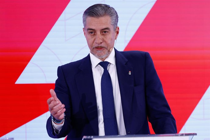 Martin Pelaez, President of Real Oviedo, attends during the official welcome event for the clubs promoted to the 2025/2026 season at headquarters of La Liga on July 28, 2025, in Madrid, Spain.