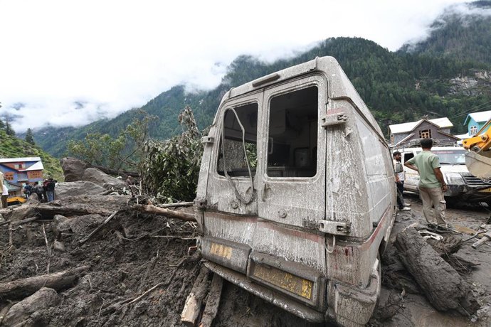 Operaciones de rescate tras las lluvias torrenciales en Chasoti, en Jammu y Cachemira, parte de la región de Cachemira bajo control de India (archivo)