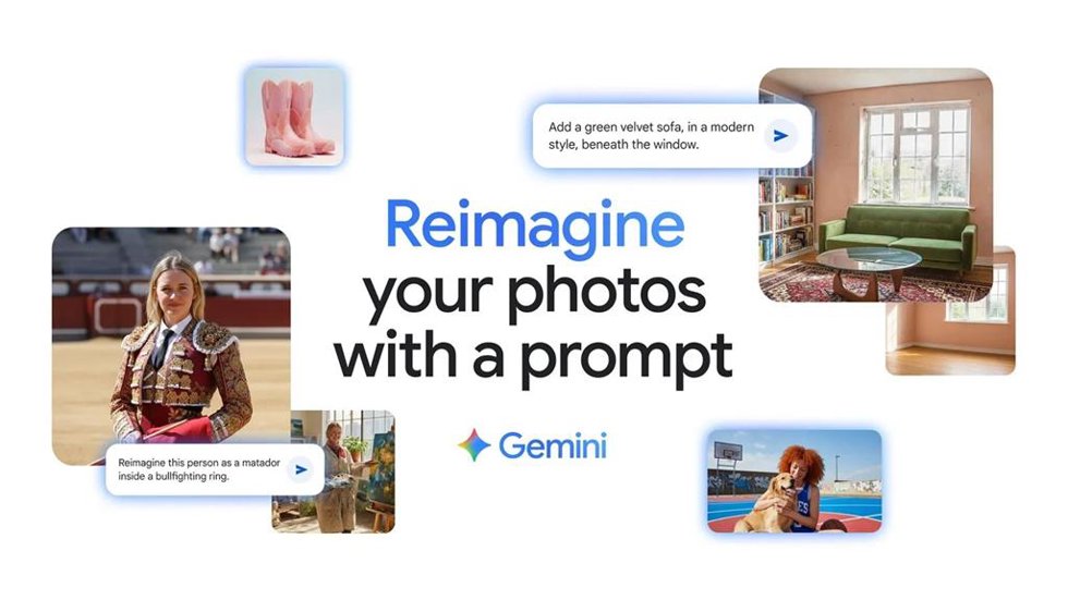 Edición de imágenes en Gemini con el nuevo modelo Gemini 2.5 Flash Image.