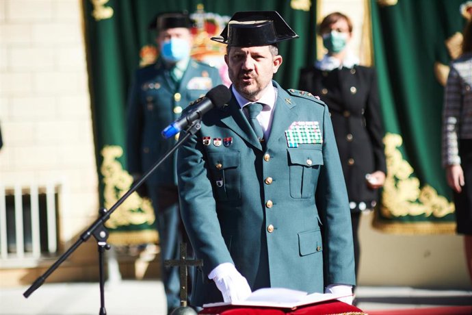 Archivo - Imagen de archivo.- El hasta ahora coronel, Antonio Jesús Orantos, en el acto de toma de posesión como jefe de la Guardia Civil de Cantabria, el 23 de febrero de 2022, en Santander, Cantabria (España)
