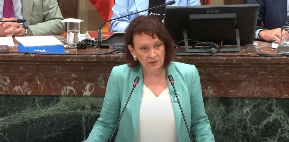 Archivo - La diputada autonómica de Podemos, María Marín