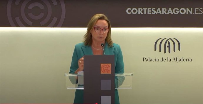 La diputada de Vox en las Cortes de Aragón Carmen Rouco.