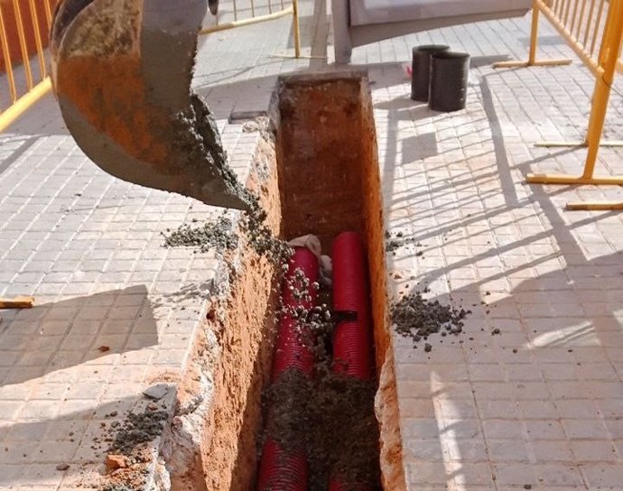 Obras de Endesa en Sabadell (Barcelona)