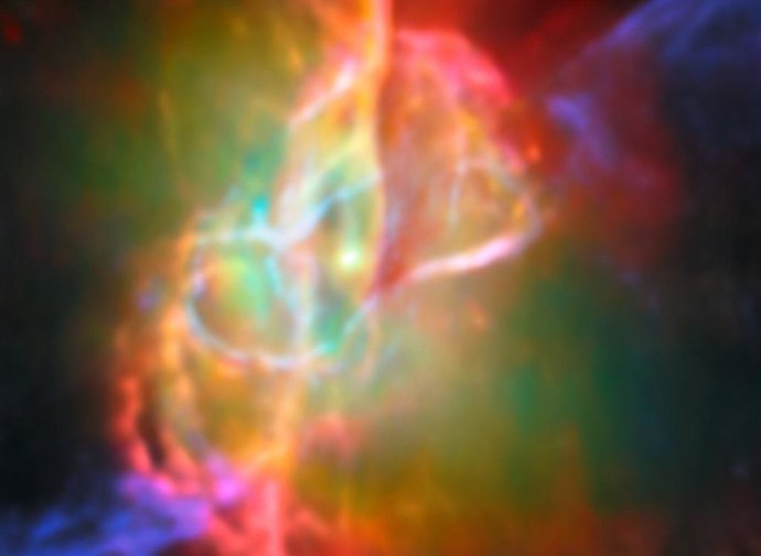 Núcleo de la nebulosa de la Mariposa captado por el telescopio espacial James Webb