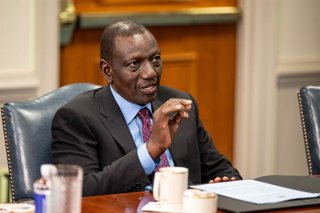 Archivo - May 24, 2024, Arlington, Va, United States of America: Kenyan President William Ruto comments during a face-to-face bilateral meeting with U.S. Secretary of Defense Lloyd J. Austin III, at the Pentagon, May 24, 2024, in Arlington, Virginia. Keny