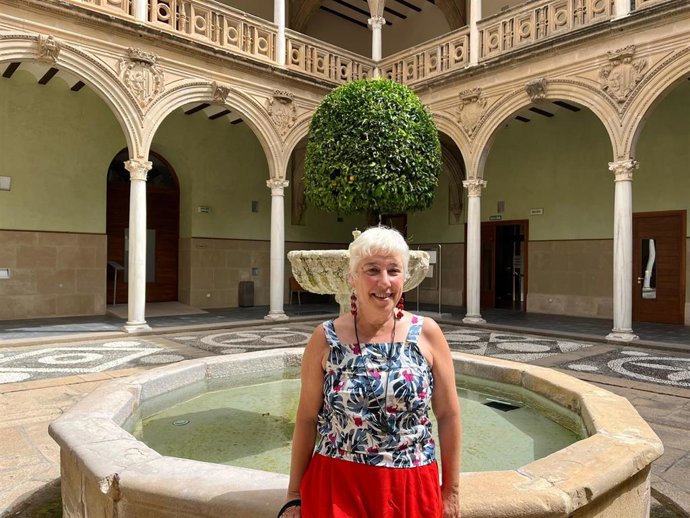 La catedrática de la Universidad Autónoma de Madrid Luisa Martín Rojo, en la Sede Antonio Machado de la UNIA.