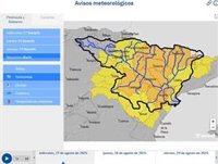 La CHE alerta de crecidas en barrancos y cauces menores tras el aviso por lluvias intensas en toda la cuenca del Ebro
