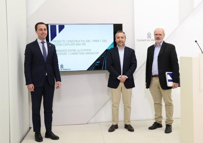 El presidente del Consell de Mallorca, Llorenç Galmés, en la presentación del Tramo I del segundo cinturón