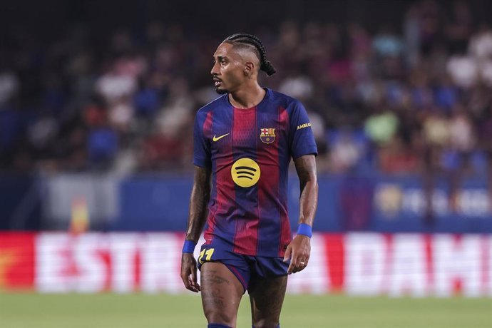 El jugador del FC Barcelona Raphinha.