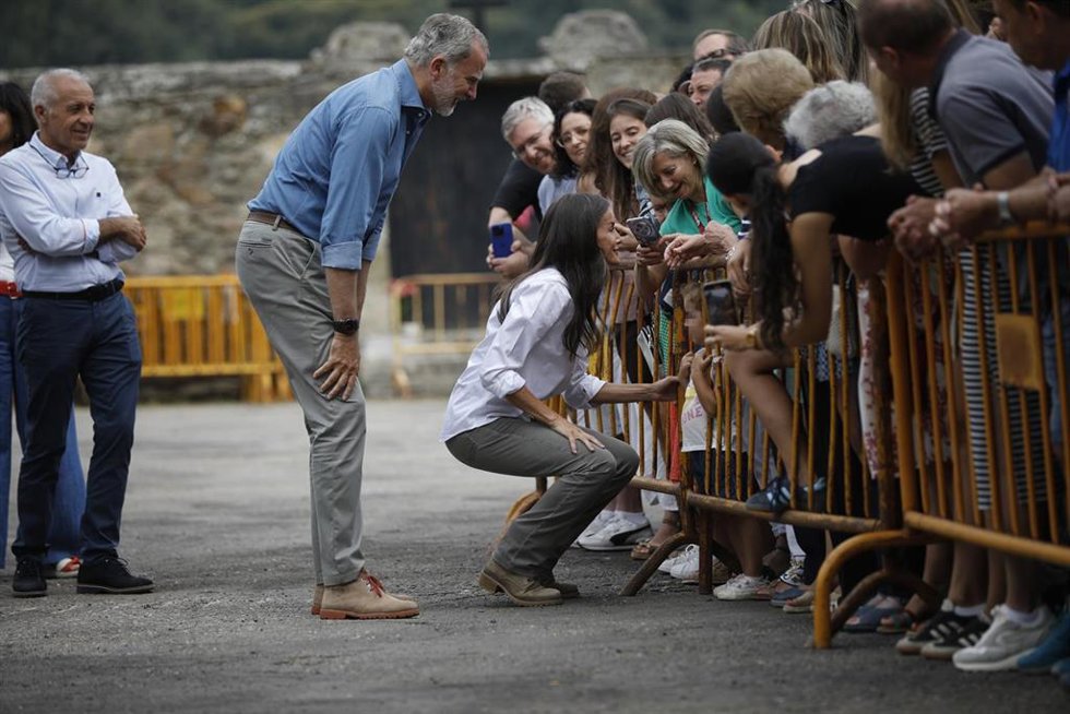 Los Reyes durante su visita al Parque natural Lago de Sanabria y sierras Segundera y de Porto,