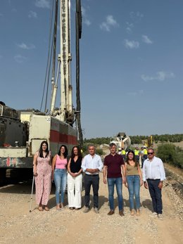 Visita a las obras en la carretera JA-3413.